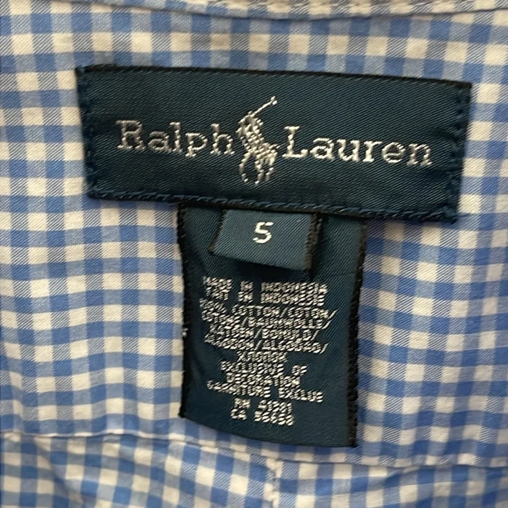 ❤️ RALPH LAUREN Boys Checkered Button-Down Shirt Size S